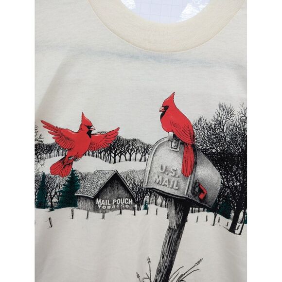 Vintage Air Waves Mail Pouch Tobacco US Mail Graphic Tee Shirt, XL, Made in USA - Picture 4 of 8